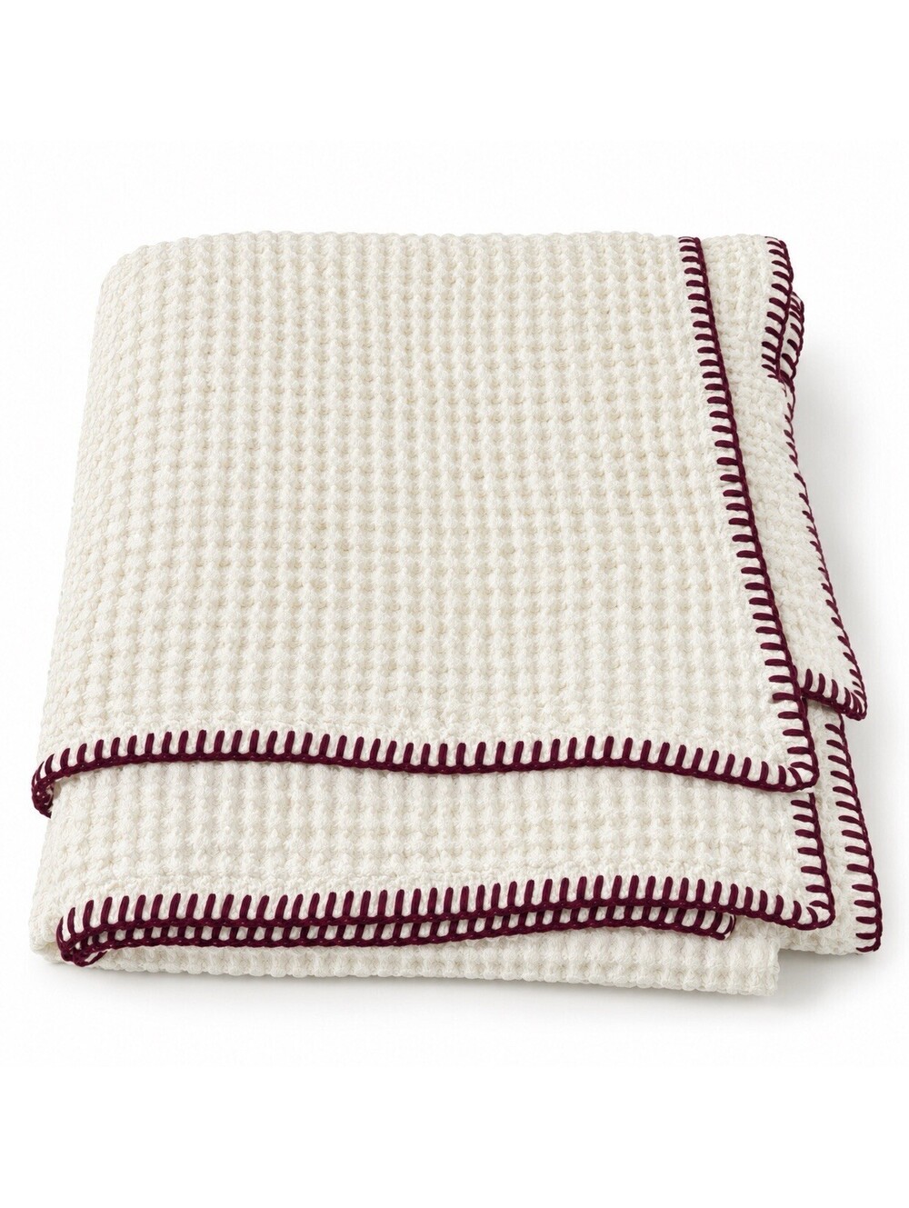 Boll & Branch Organic Cotton Waffle Whipstitch Blanket